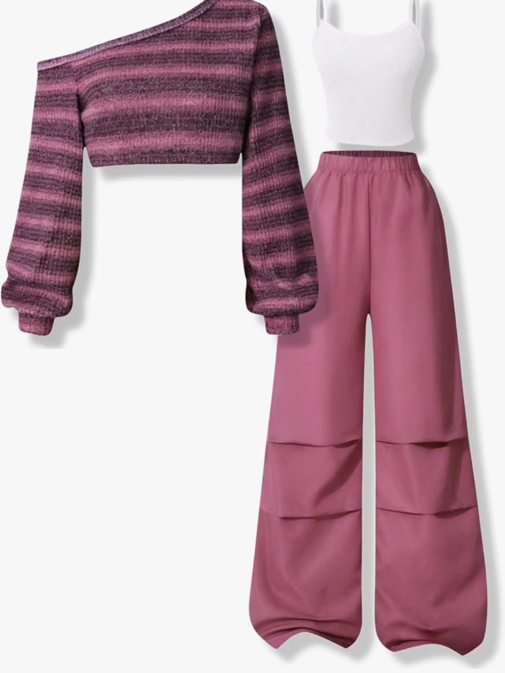 (NWT) Girls Clothes 3 Piece Shirt, Cami Top, Pants, Outfit 9-16 Years